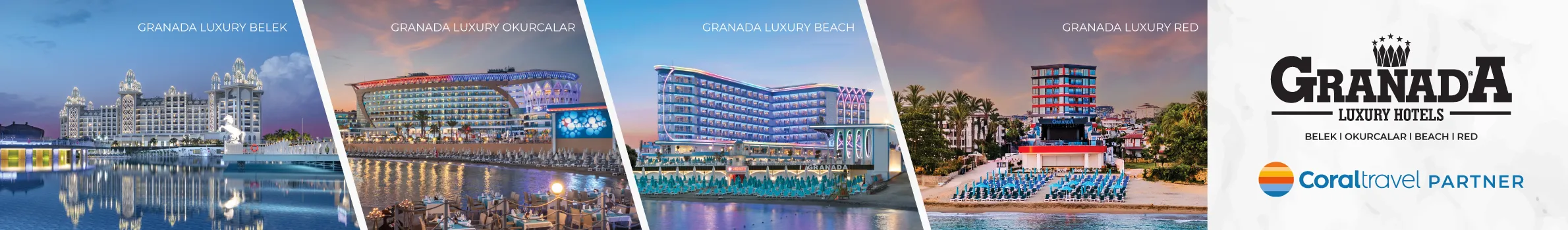 Hotelanlage mit Pool, Palmen und Sonnenliegen