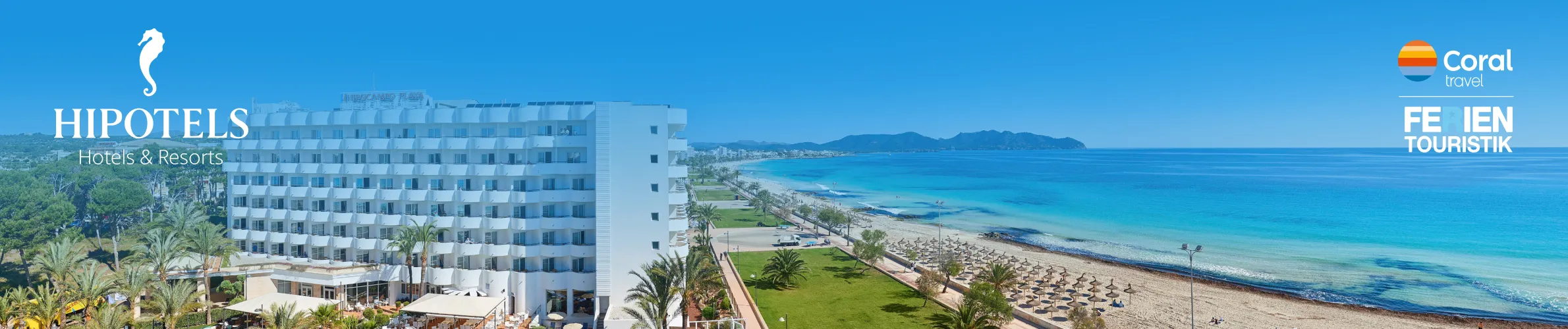 Hotelanlage neben dem Strand auf Mallorca